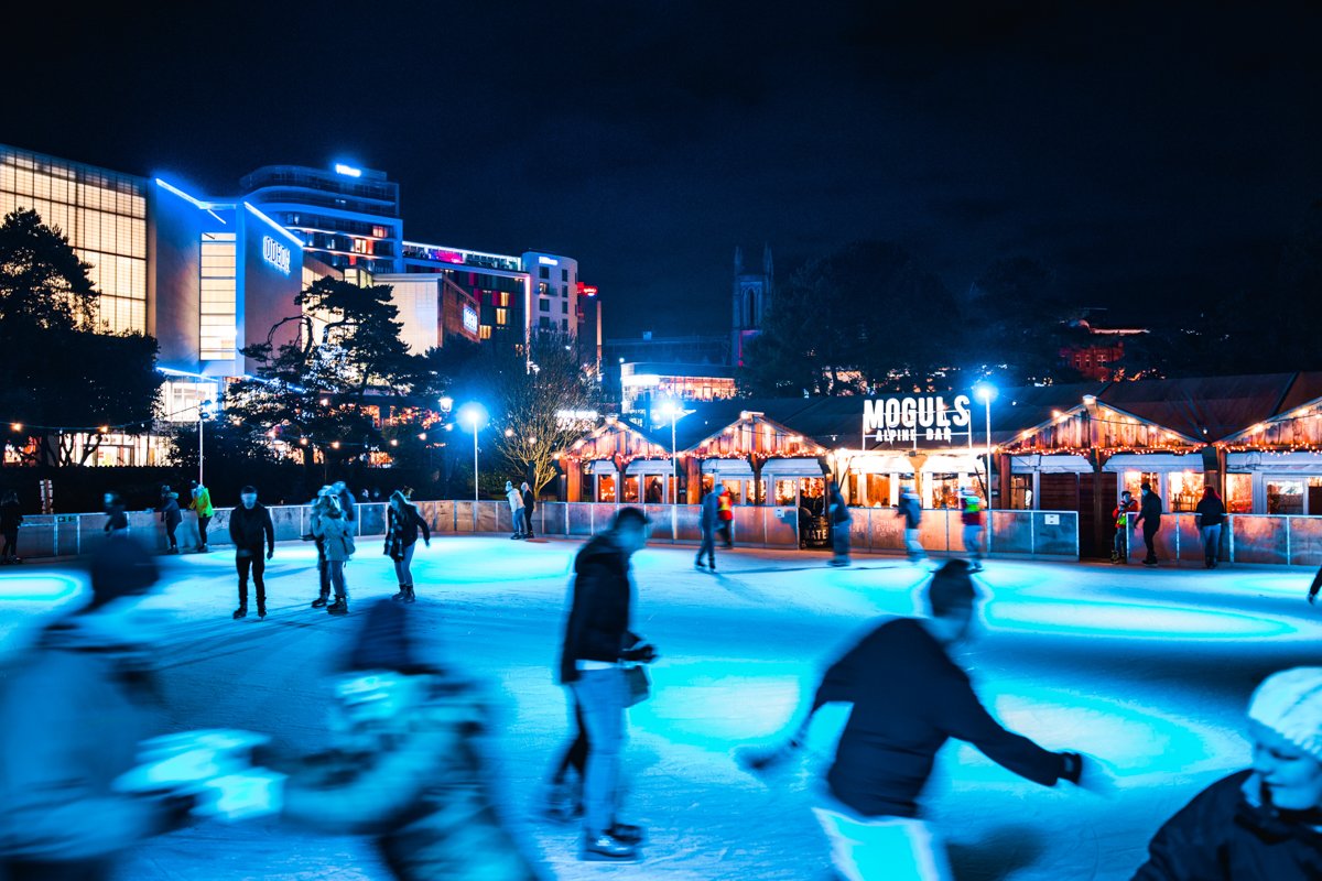 Evening at a mixed-use leisure destination operated by THAT Group